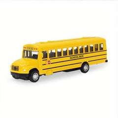 1:64 Diecast School Bus Toy Car Inertia Model Pull Back Kids Educational Gift