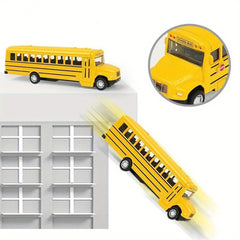 1:64 Diecast School Bus Toy Car Inertia Model Pull Back Kids Educational Gift