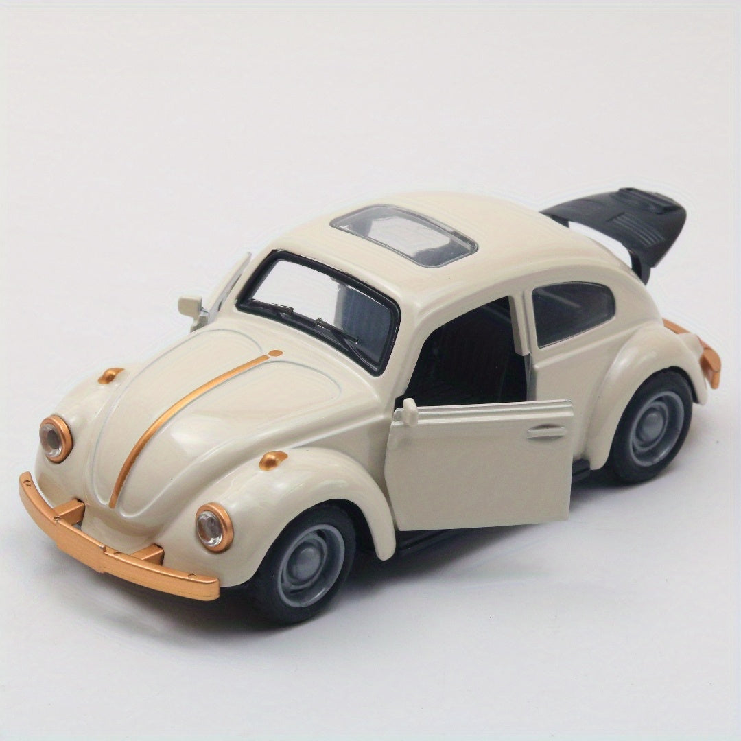 1:36 Scale Retro Beetle Die Cast Pull Back Vehicle with Opening Doors
