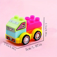 15Pcs Building Block Car Toys for Kids Educational Construction Vehicle Set