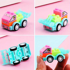 15Pcs Building Block Car Toys for Kids Educational Construction Vehicle Set