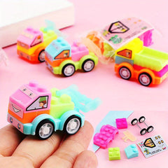15Pcs Building Block Car Toys for Kids Educational Construction Vehicle Set