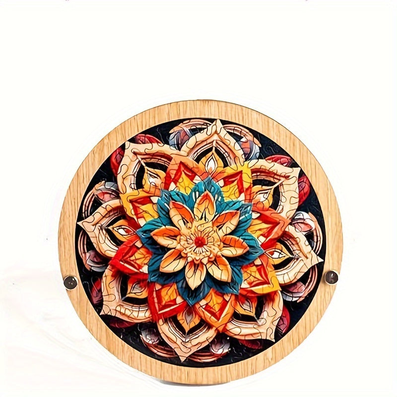 Wooden Flower Brain Teaser Puzzle Challenging 10 Irregular Shape