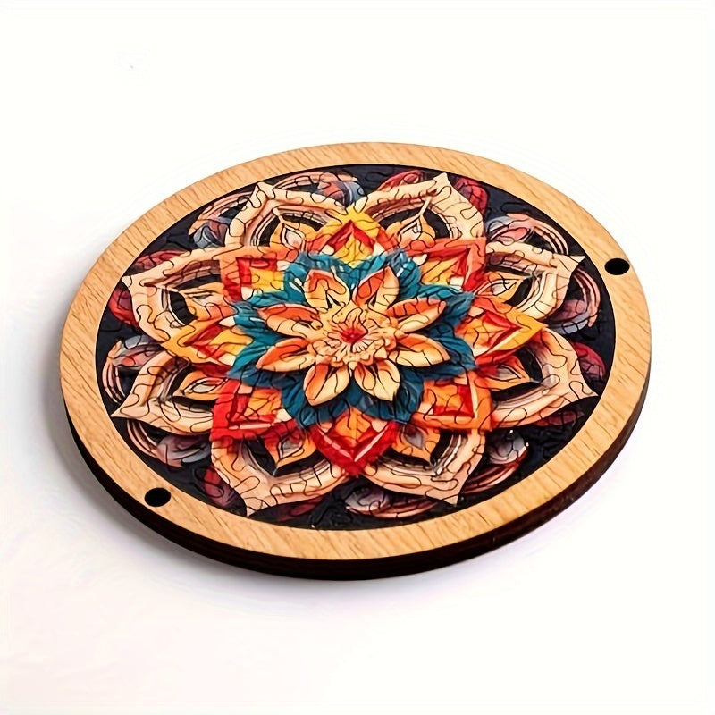 Wooden Flower Brain Teaser Puzzle Challenging 10 Irregular Shape