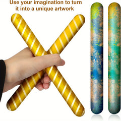 Kids Wooden Drumsticks 2 Pack Rhythm Music Sticks for Children 3-6 Years