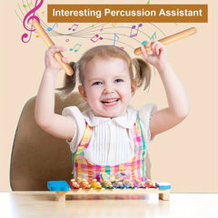 Kids Wooden Drumsticks 2 Pack Rhythm Music Sticks for Children 3-6 Years