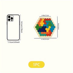3D Hexagonal Wooden Puzzle Toy Brain Game