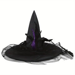 Feather Wizard Hats with Tulle Carnival Costume