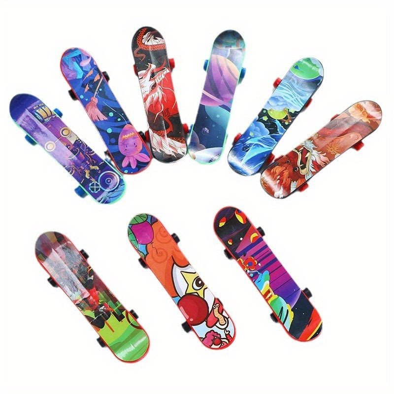 6 Pcs Mini Finger Skateboards Fun Toys for Kids Parties Halloween Christmas