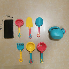 18-Piece Beach Sand Toy Set with Trolley Bucket & Hourglass for Water Fun