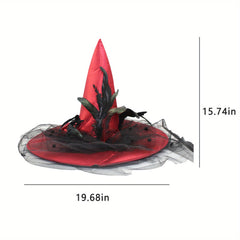 Feather Wizard Hats with Tulle Carnival Costume