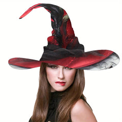 Feather Wizard Hats with Tulle Carnival Costume