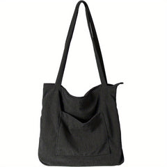 NYXIA Corduroy Tote Bag - Minimalist Shoulder Hobo Bags