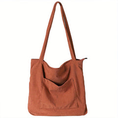 NYXIA Corduroy Tote Bag - Minimalist Shoulder Hobo Bags
