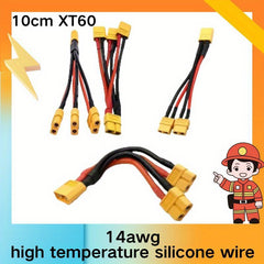 High Temp Silicone 14AWG Cable for UAVs XT60 Plug