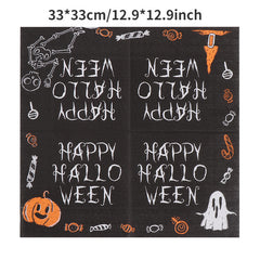 Halloween Party Napkins - Pumpkin & Bat Design Dinner Napkins - 20 Pack