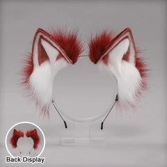 Plush Cat Ears Headband Soft Faux Fur Ear Accessory for Cosplay & Halloween