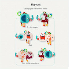 Interactive Youngsters Fabric Book with Animal Tails Sound & Texture Puzzle Toy