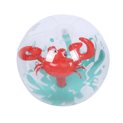 Colorful 3D Cartoon Crab Inflatable Beach Ball Fun Pool Toy