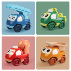 Inertial Cartoon Car Set Boys Children'S Fire Truck Construction Dump Truck