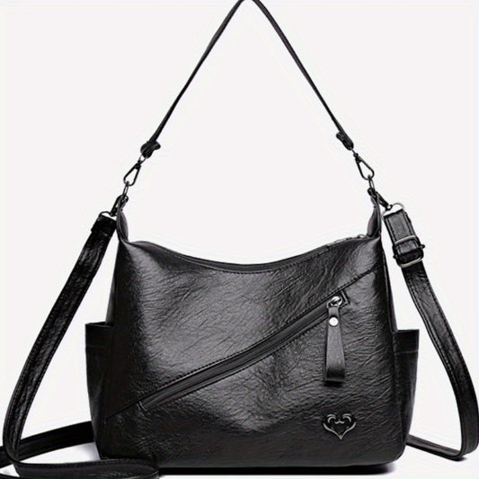 Women's PU Leather Crossbody Shoulder Bag in Yellow