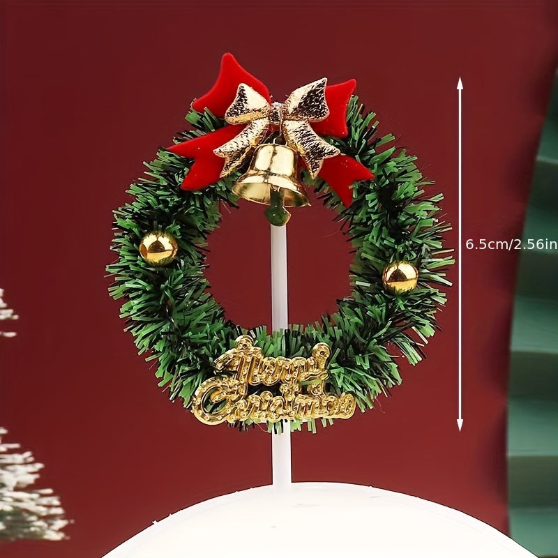 Burlap Christmas Cake Toppers - Wreaths, Trees, Reindeer & More