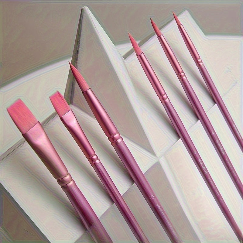 6-Piece Painting Brush Set for DIY Acrylic, Watercolor Painting