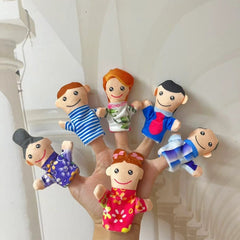 Finger Puppet Family Set Plush Toy for Kids