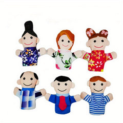 Finger Puppet Family Set Plush Toy for Kids