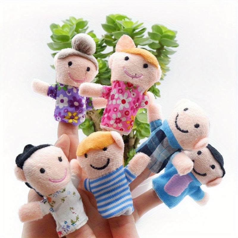 Finger Puppet Family Set Plush Toy for Kids