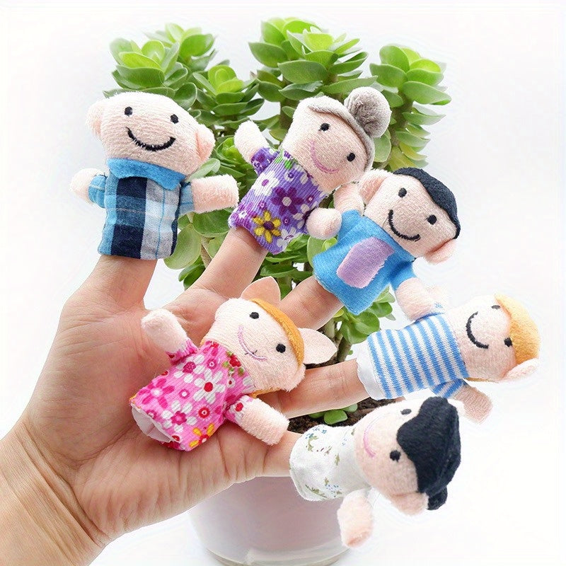 Finger Puppet Family Set Plush Toy for Kids