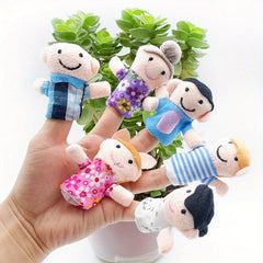 Finger Puppet Family Set Plush Toy for Kids