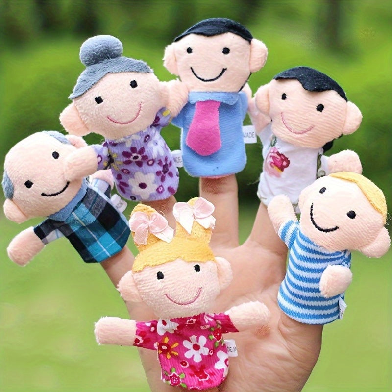 Finger Puppet Family Set Plush Toy for Kids
