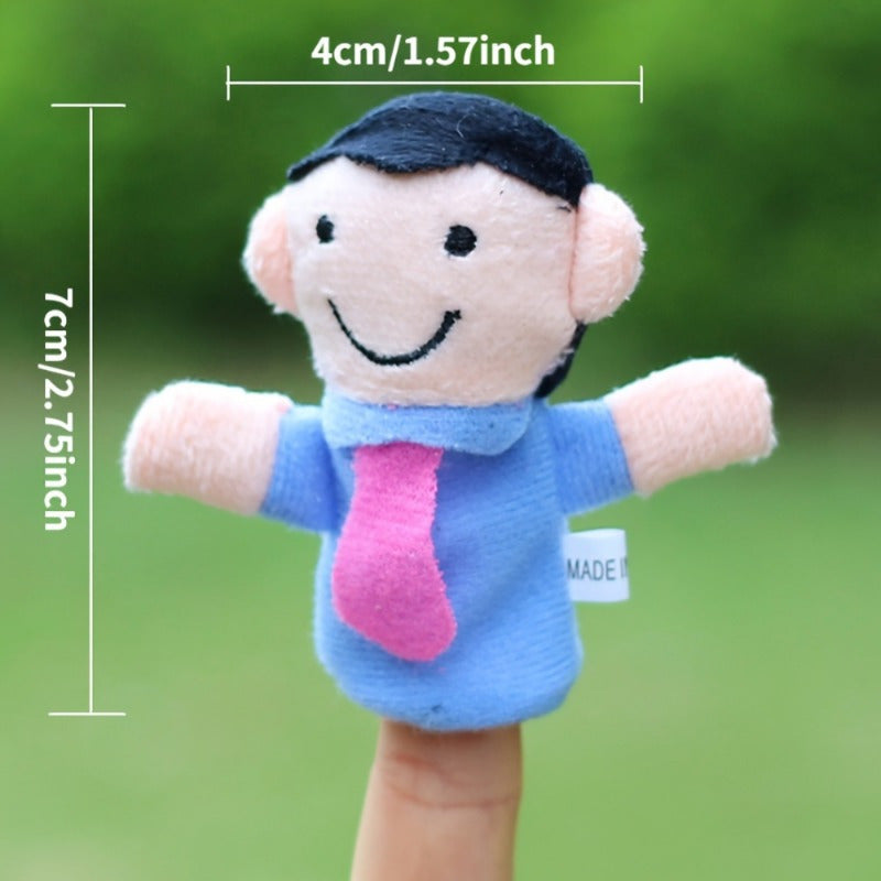 Finger Puppet Family Set Plush Toy for Kids
