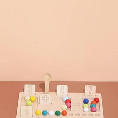 Kids Digital Arithmetic Wood Toy, Hand-Eye Coordination Training