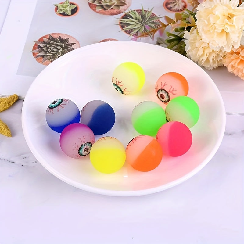 10pcs Glowing Eyeball Dolls Spooky Bouncy Eyes for Halloween Cosplay