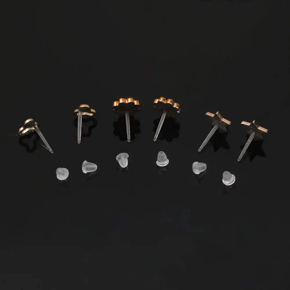 Mix Style Rhinestone Crystal Flower Stud Earings Set For Women Girls Jewelry