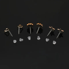 Mix Style Rhinestone Crystal Flower Stud Earings Set For Women Girls Jewelry