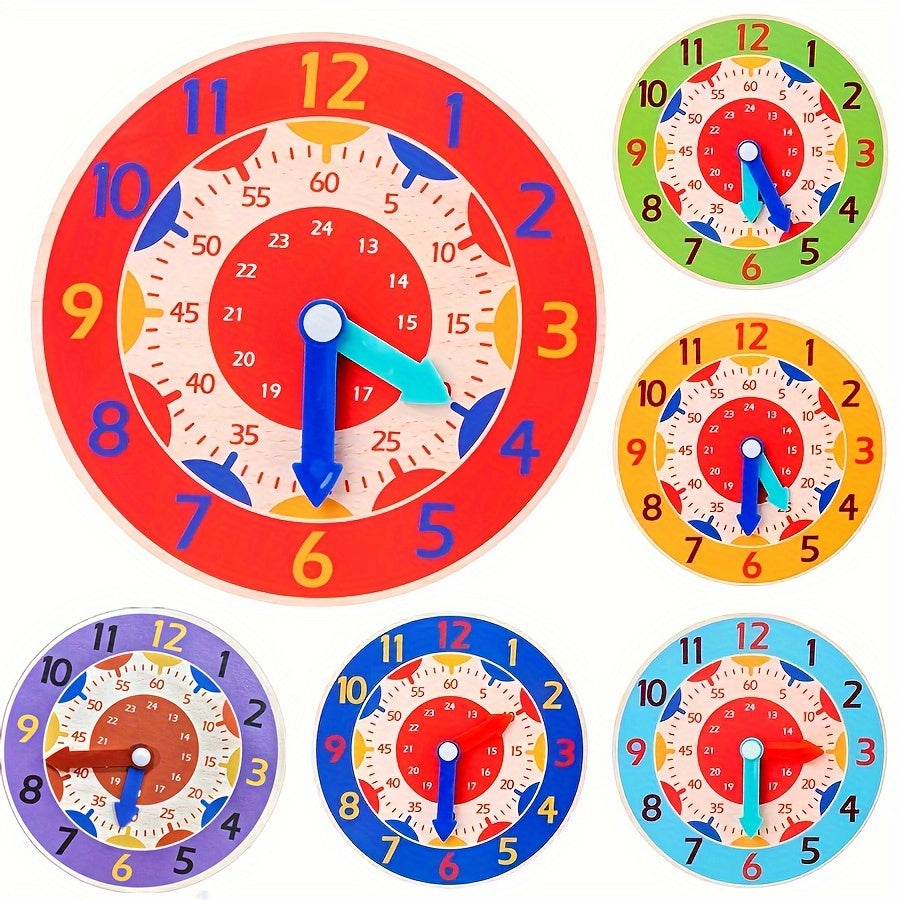 Wooden Educational Clock Model Toy Children's Time Learning Gift