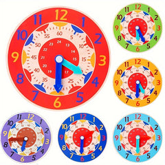 Wooden Educational Clock Model Toy Children's Time Learning Gift