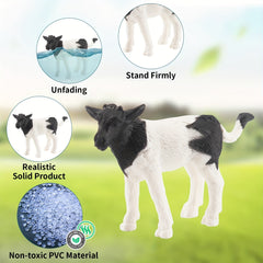 12-Piece Mini Farm Animal Figures Set PVC Toy Collection for Kids