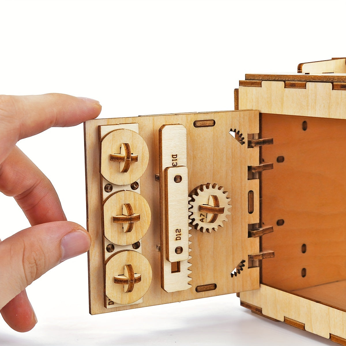 3D Wooden Puzzle Password Box Safe Box Model Toy DIY Password
