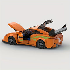 367pcs Yellow Race Car Model Building Blocks for Kids