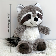 Cute Raccoon Plush Pillow Soft Polyester Stuffed Animal Toy with Long Tail