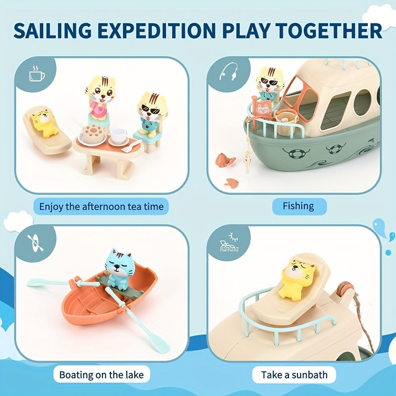 Pet Cat Toys Kitten Toy Playset Cat Toy Boat Pirate Party Favor