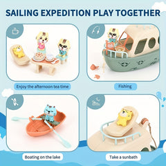 Pet Cat Toys Kitten Toy Playset Cat Toy Boat Pirate Party Favor
