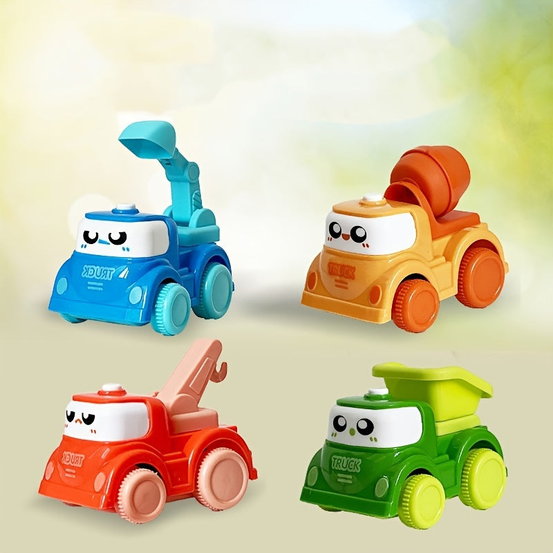 Inertial Cartoon Car Set Boys Children'S Fire Truck Construction Dump Truck