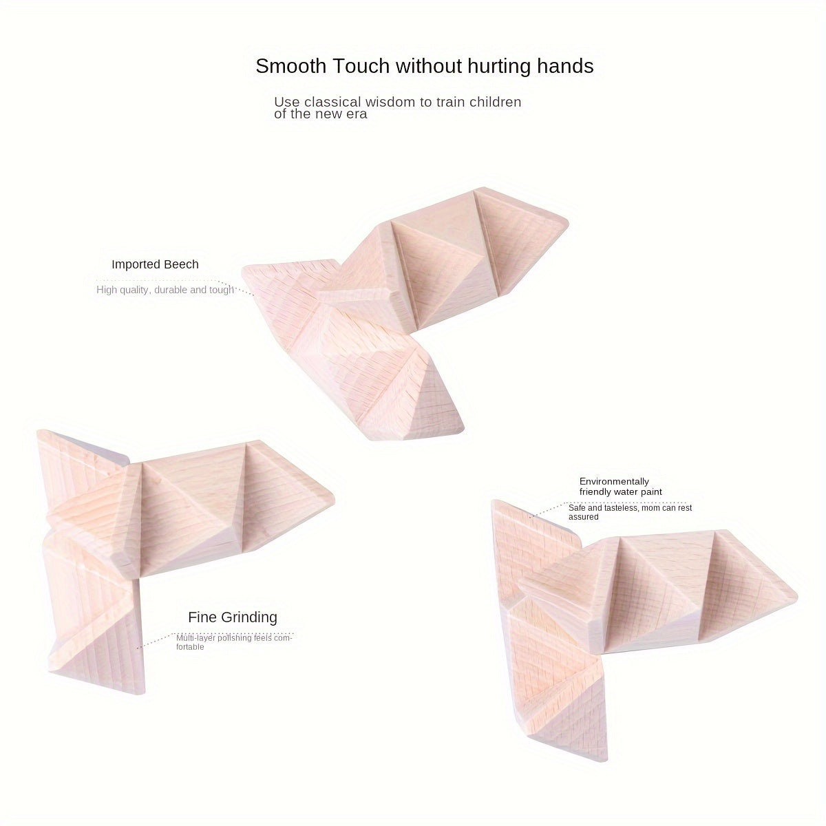 Wooden Kongming Lock Puzzle Toy Set for Kids - Educational Development Gift