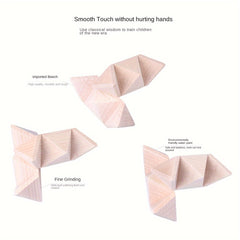 Wooden Kongming Lock Puzzle Toy Set for Kids - Educational Development Gift