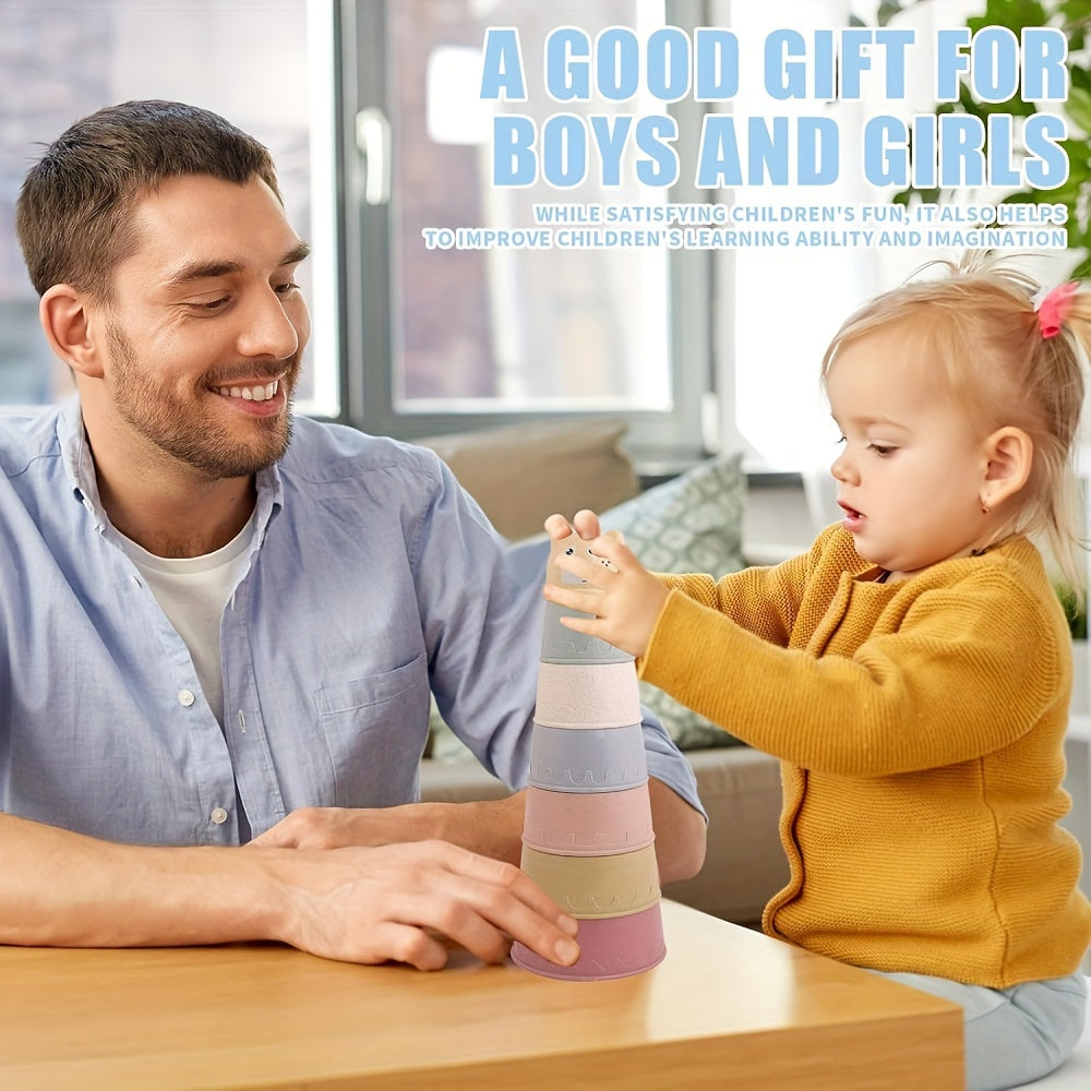 Kids' Bear Stacking Cups Set Family Beach Play Assorted Colors